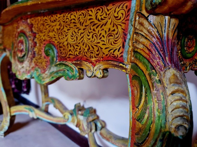Restored antique wood detail at Maria Heritage